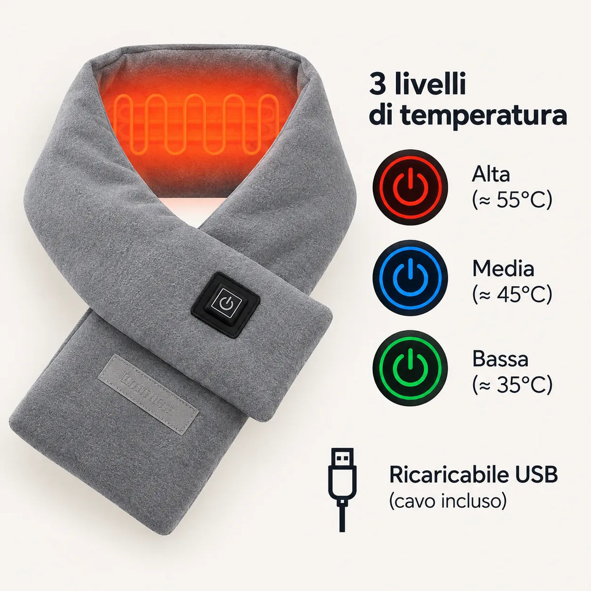 Sciarpa Riscaldata – Calore su Collo e Spalle